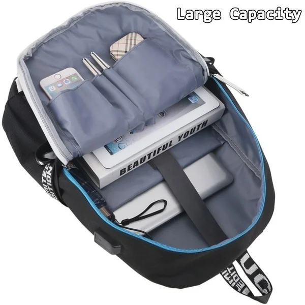 BPZMD Светящийся рюкзак DJ Marshmallow Anti Theft usb зарядка Рюкзак для подростков студентов школьные сумки путешествия портативный