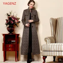 Высокое качество кашемировое пальто женское осеннее пылевое пальто большой размер новинка модное длинное пальто высококачественная ткань женская одежда K2347