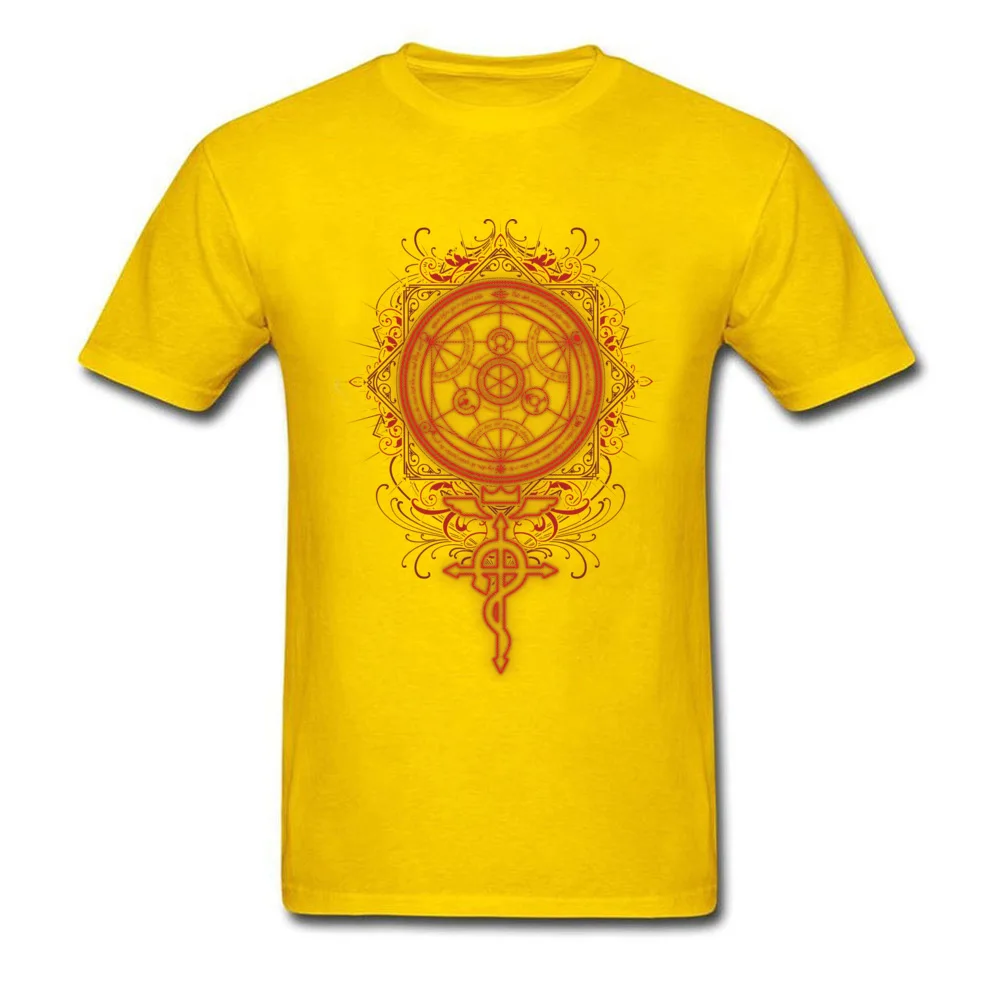 The Art of Alchemy 100% Cotton Casual Tops Shirts 2018 Newest Short Sleeve Men's T Shirt Print Lovers Day Sweatshirts Round Neck The Art of Alchemy yellow