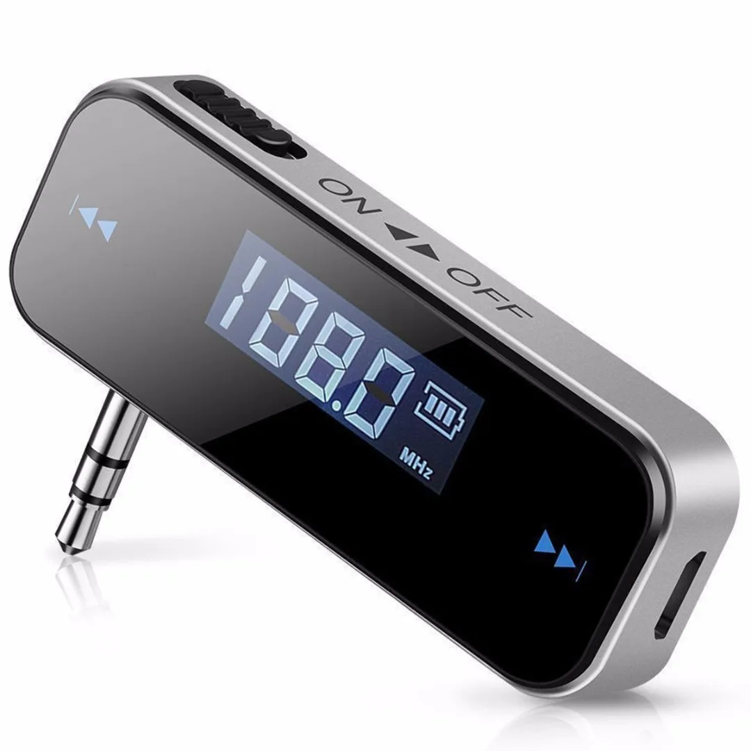 3.5mm Music Audio FM Transmitter Mini Wireless In-car Transmitter Car MP3 Transmitter For i-Phone 4 5 6 6S S-amsung