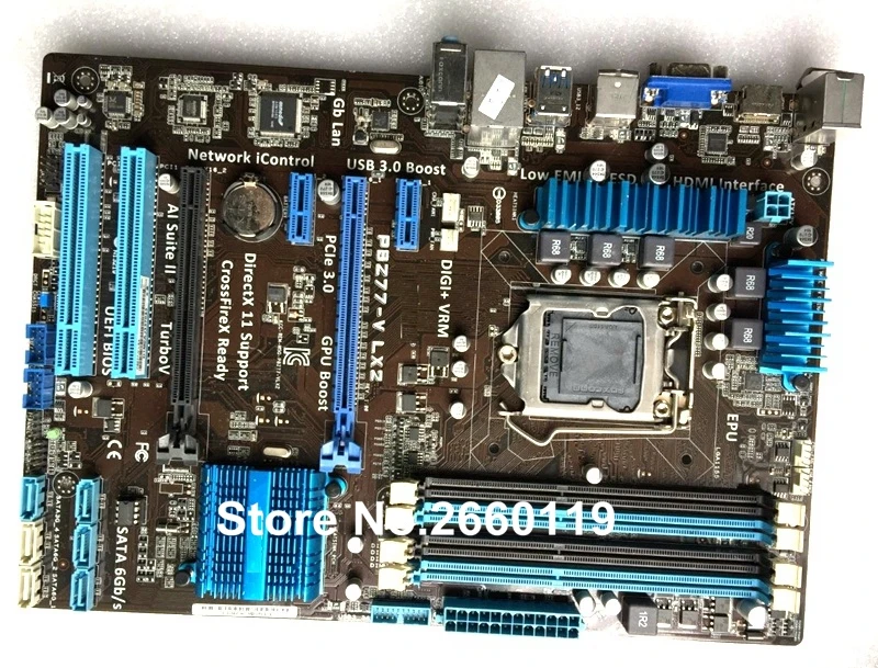 

100% Working Desktop Motherboard For  P8Z77-V LX2 System Board Fully Tested