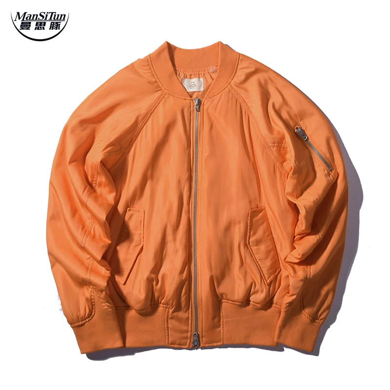 Man Tun Si 2017 Musim Dingin New Fashion Kasual Patchwork Jaket Pendek Hip Hop Gugatan Pullover MA1 Bomber Jaket Pria Jaket Coats Ditambah