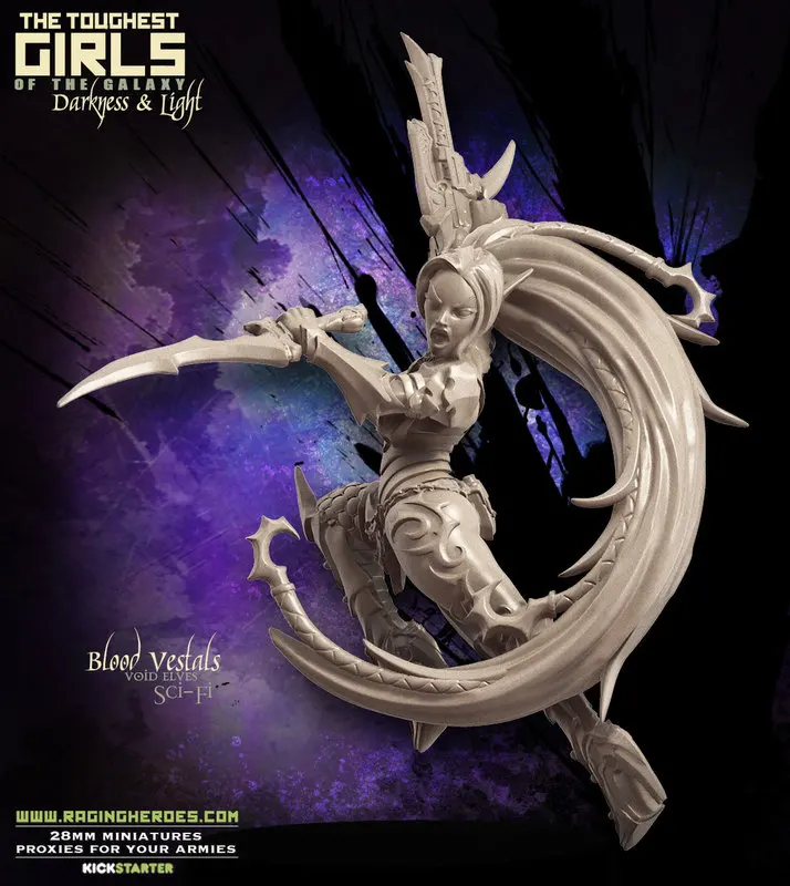[Loong Way Miniatures] Raging Heroes Vestals Troopers (SF) 35 мм миниатюрный полимерный|Аксессуары для