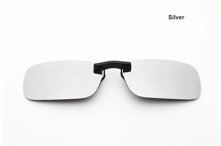 Новинка, поляризованные солнцезащитные очки с клипсой, es на близорукости, стекло es для рыбалки, для вождения для путешествий, ночное видение, легкое откидывающееся солнцезащитное стекло Oculos - Цвет линз: Серебристый