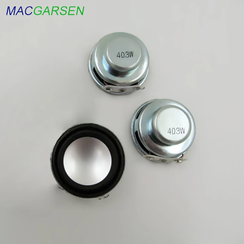 

MACGARSEN 2pcs 4 ohm 3W Mini Bluetooth Speaker Horn Round Small Full Range Sound Speaker Unit DIY Repair Loudspeaker Accessories