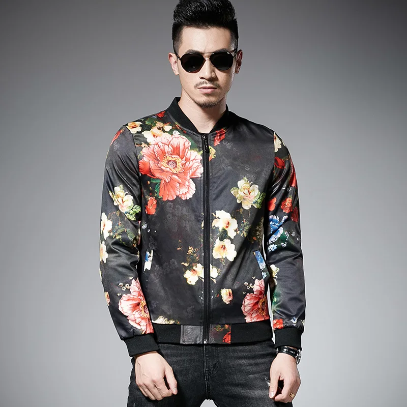 Buy Bomber Flower Men Floral Jacket Jaqueta