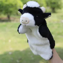 Плюшевые игрушки ручная кукла корова Кукла чревовещатель перчатки пальчиковые куклы даже крупного рогатого скота детские развивающие