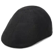 

Thin cotton leisure berets causal male spring sun hat summer man beret short brim cool soild
