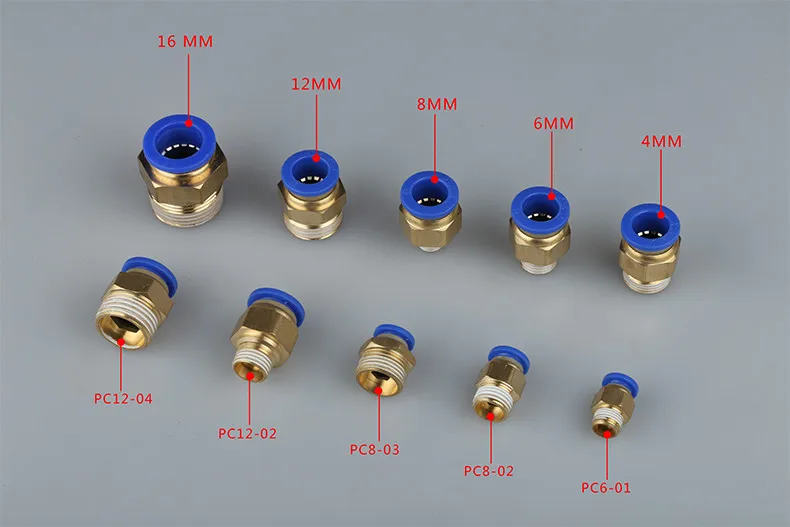 50pcs 6mm Air Pneumatic Pipe Tube to  18  Pneumatic fitting Quick Coupler Fitting Connector Pneumatic air  fitting PC6-01 (3)