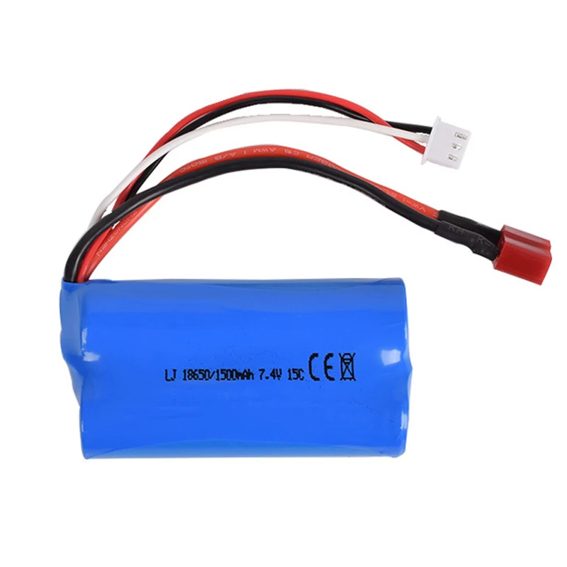 7,4 v 1500mah 15C 18650 литий-ионная батарея T вилка с USB зарядным устройством для RC WL12428 12423 игрушечный аккумулятор автомобиль Лодка вертолет Дрон