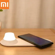 Xiaomi Беспроводной Зарядное устройство с светодиодный ночной Светильник магнитное притяжение Быстрая зарядка для iphone samsung huawei Xiaomi H30
