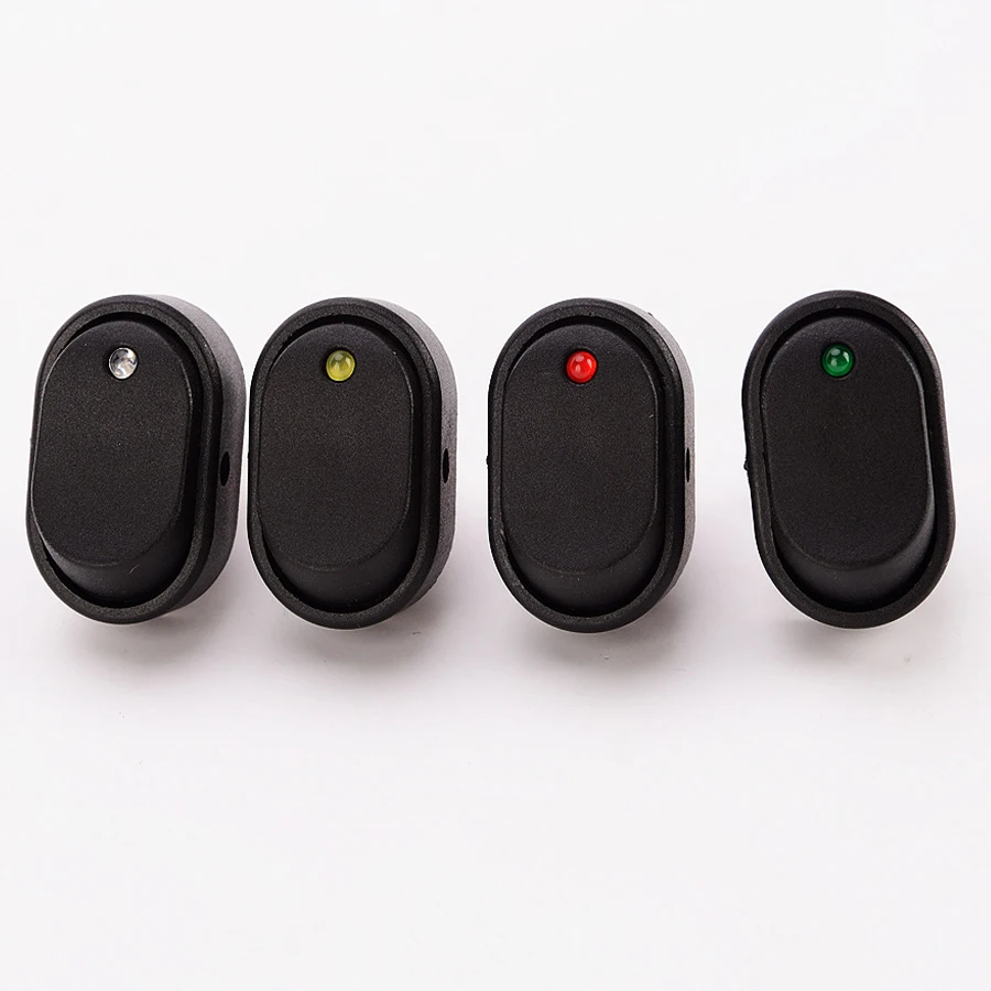 4PCS/Lot 30A 12V Car Rocker Switch Power Switches Blue Green Red Yellow