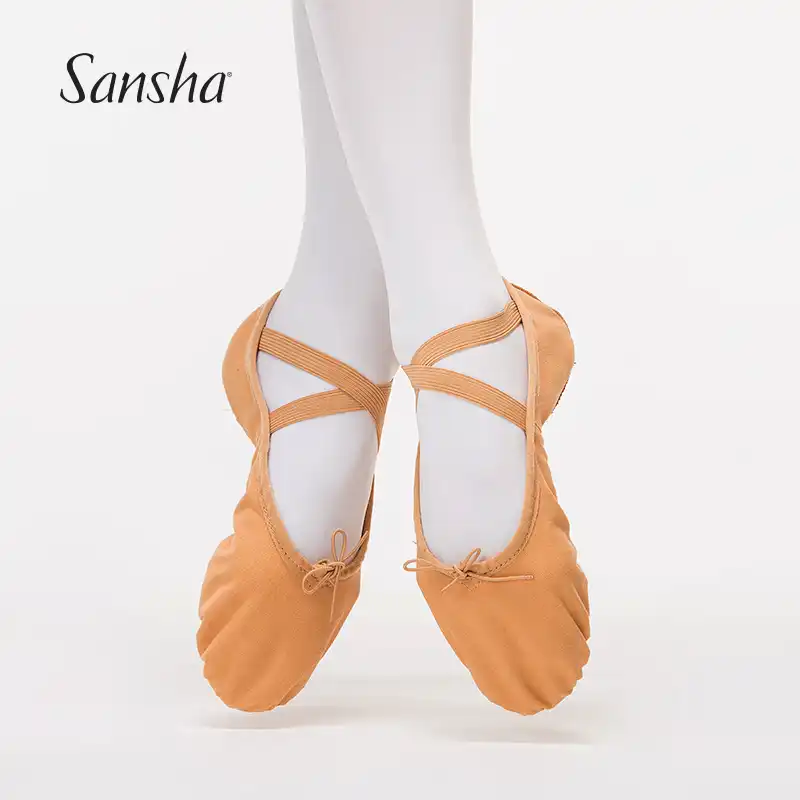 white split sole ballet shoes