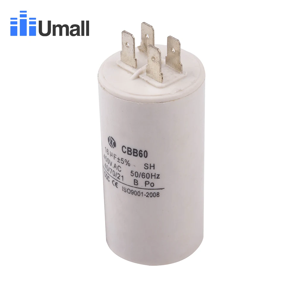CBB60 450V 16 мкФ Рабочий конденсатор 4 четыре поворота со стандартным|capacitor 16uf|capacitor 16uf