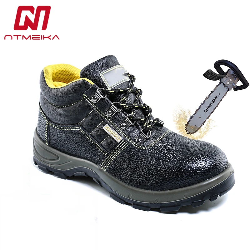 

Genuine Leather Men Safety Boots Shoes Steel Toe Cap Dustproof Work Shoes Boots Men Outdoor Work Shoes For Men Big Size 36-46