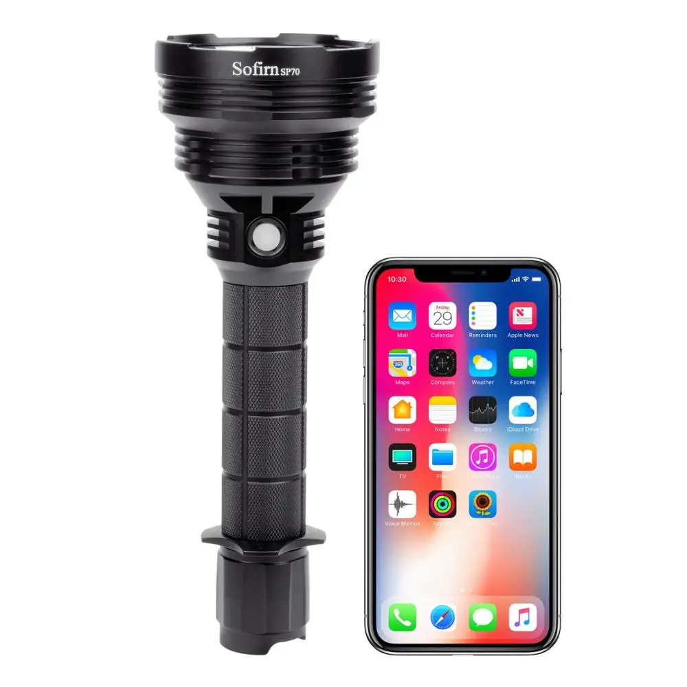 Sofirn SP70 светодиодный Мощный фонарик 26650 18650 тактический Cree XHP 70.2 лм IP68 ATR Маяк 8