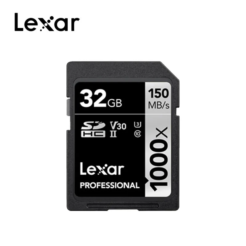 Lexar 32 Гб 64 Гб 128 ГБ 256 ГБ SD карта 1000x UHS-II U3 3D 4K SDHC SDXC флэш-карта памяти Carte SD 150 МБ/с./с класс 10 - Емкость: 32GB