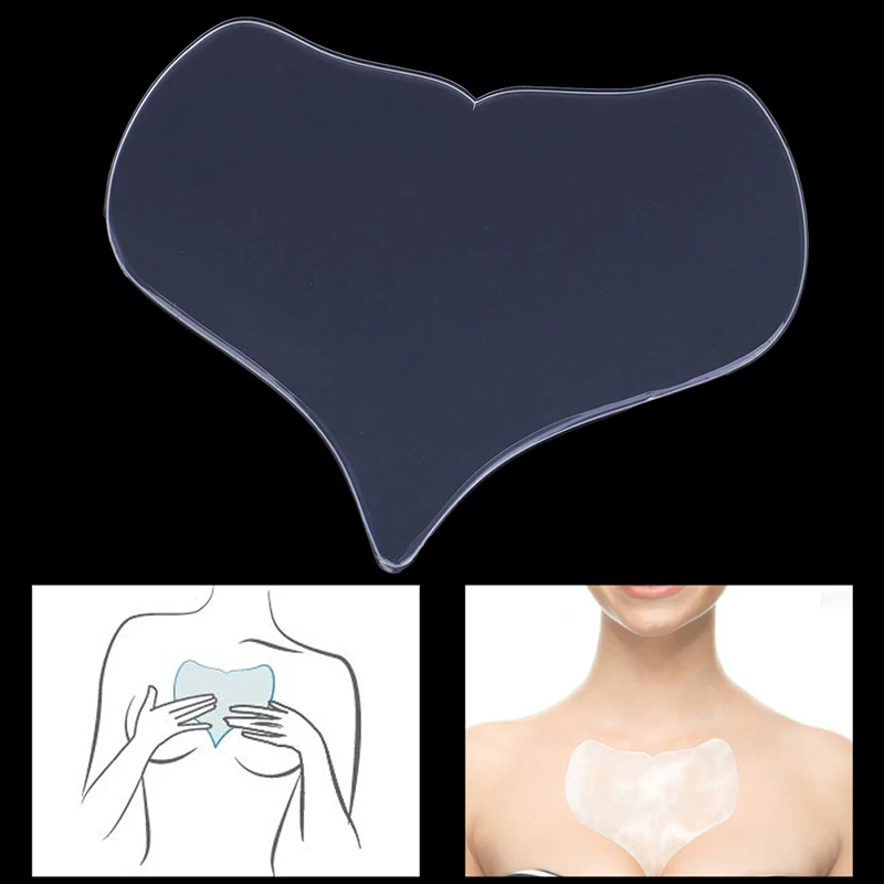 

Reusable Prevent Chest Wrinkle Pad Heart Shaped Anti Wrinkle Chest Pad Silicon Transparent Anti Aging Wrinkles Removal Triangle