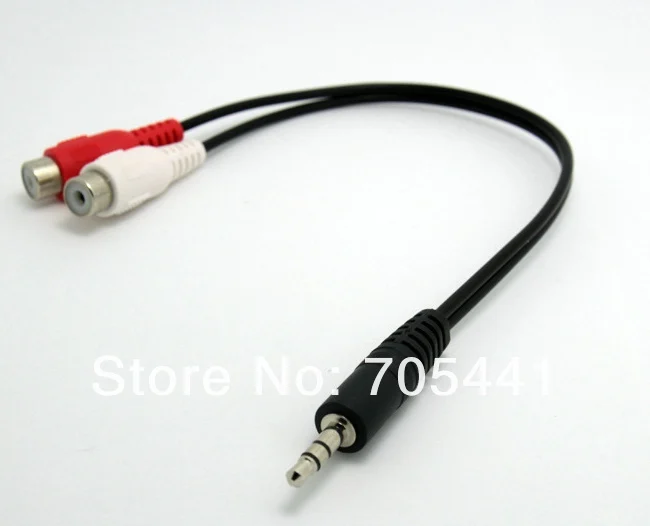 

High quality copper 3.5mm Male Jack 3.5 mm Aux Auxiliary Cable Cord to AV 2 RCA female Stereo Music Audio Cable