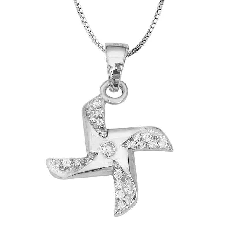 

ZTUNG LVP54 women fine jewelry,925 silver windmill shape pendant,delicate necklace for your lover