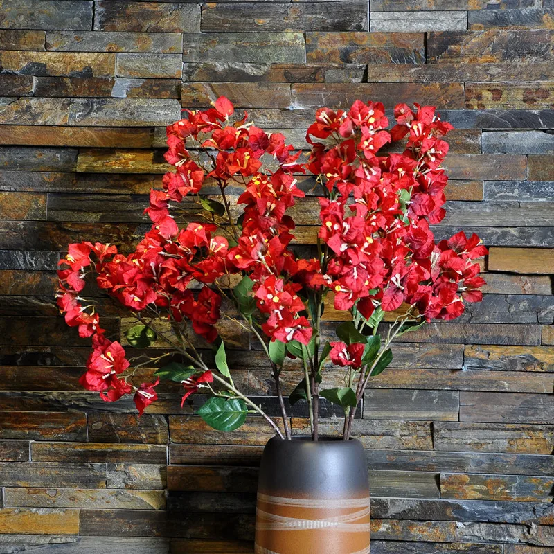 High Quality Silk Fake Flowers Bougainvillea Artificial Flower Branch