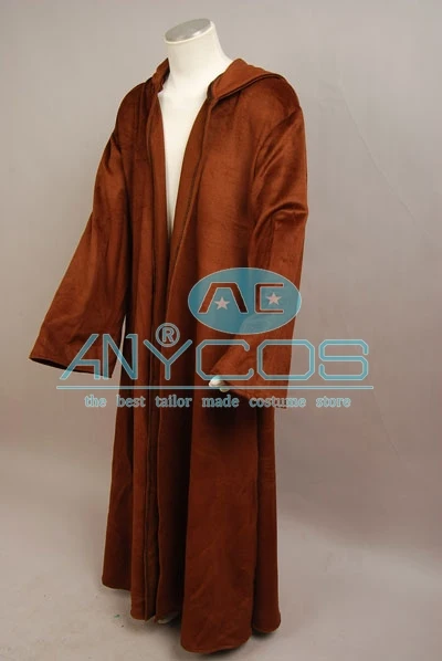 Звездные войны коричневый халат Ситхи Джедай джедая шерсть плащ кеноби с капюшоном халат экипировка кино косплей костюм новое поступление