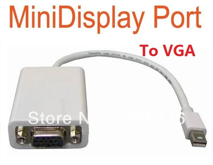 Wholesale Mini Display Port Mini DP To VGA adapter Cable For Apple Macbook Air Pro Mac mini Free shipping Flyinghigher