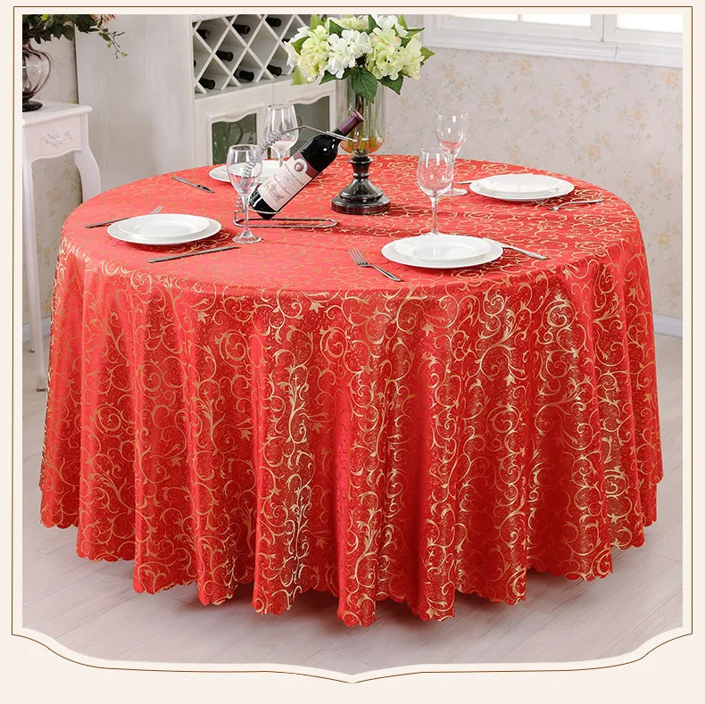 Fashion Flower Hotel Restaurant Round Cloth Table Cloth Big Round Table Placemat Party Table