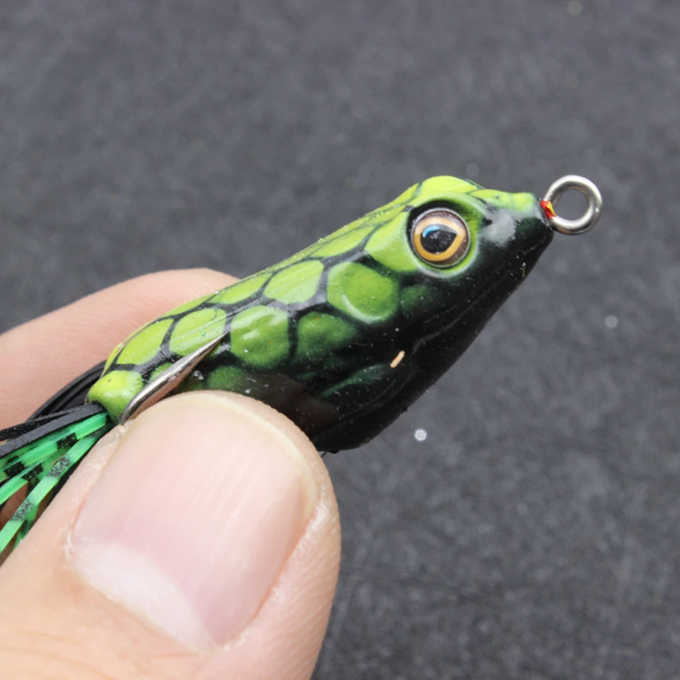 5pcs 5colors Baits Frog Fishing Lure 4cm 5g Topwater Wobblers Soft Bait 2 Hooks Sequin Shallowater Lowest profit | Спорт и