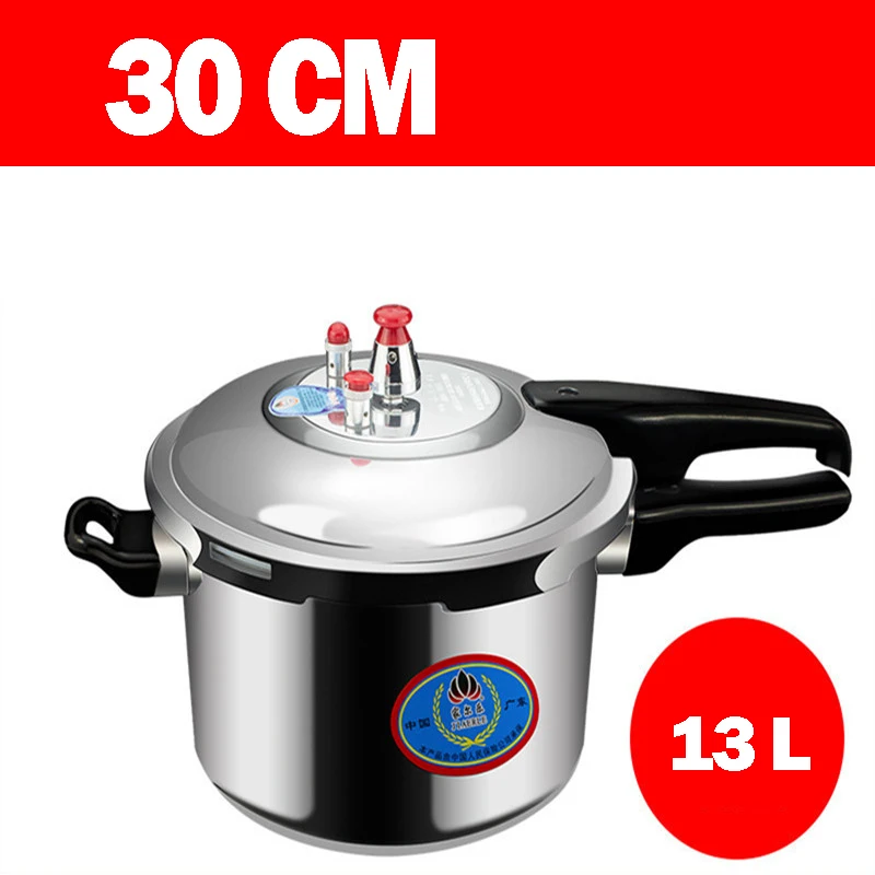 Pressure cooker explosion-proof Stainless steel soup pot kitchen cookware cooking gas induction household commercial saucepan - Цвет: 13L Gas induction