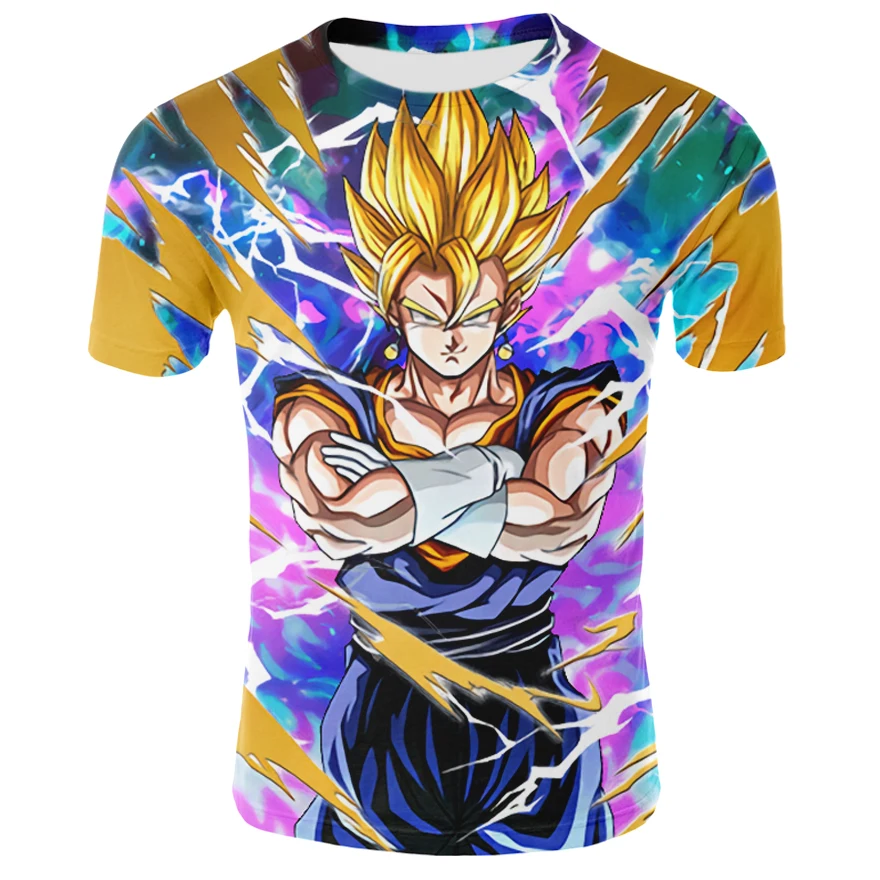Мужская/женская футболка с объемным принтом Dragon Ball Повседневная круглым вырезом
