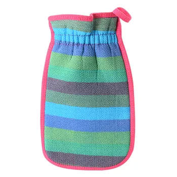 

Color Stripe Bathing Shower Towel Rough Exfoliating Bath Gloves Bath Rubbing Towel Body Wash Skin Spa Bath Scrubber #YL