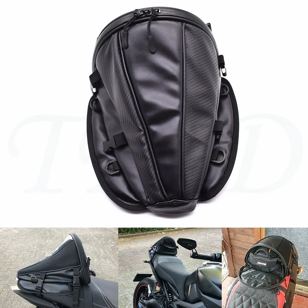 

New carbon fiber color motorcycle tail bag seat backpack handbag For Yamaha FZ1 FZ6 Fazer FZ8 FZ6R XJ6 MT-07 MT-09 MT09 R6 R6S