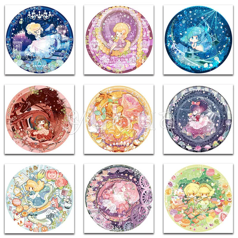 

5D DIY Diamond painting Disney Cross stitch Cartoon Princess Full Square Diamond embroidery girl Round Diamond mosaic color art#