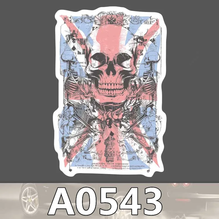 

Bevle A0543 British Flag Human Skelet Waterproof Sticker for Cars Laptop Luggage Skateboard Graffiti Cartoon Notebook Stickers