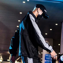 Bormandick мужской комплект одежды, модный осенний спортивный костюм, толстовка+ спортивные штаны на молнии, мужские хип-хоп KXP18 CT02-85