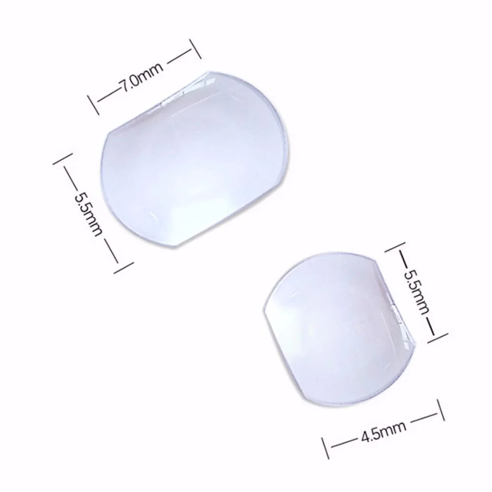 Shellhard 1 шт. сапфировые Пузырьковые лупы линзы подходят для окна даты высокая прозрачность часы Хрустальное стекло 7,0x5,5 мм/5,5x4,5 мм