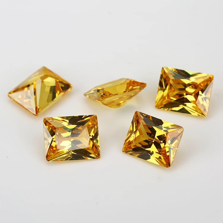 10 шт. 2x3-13x18mm 5A прямоугольник CZ камень фиолетовый. Золотисто-желтый, розовый, синтетический кубический цирконий