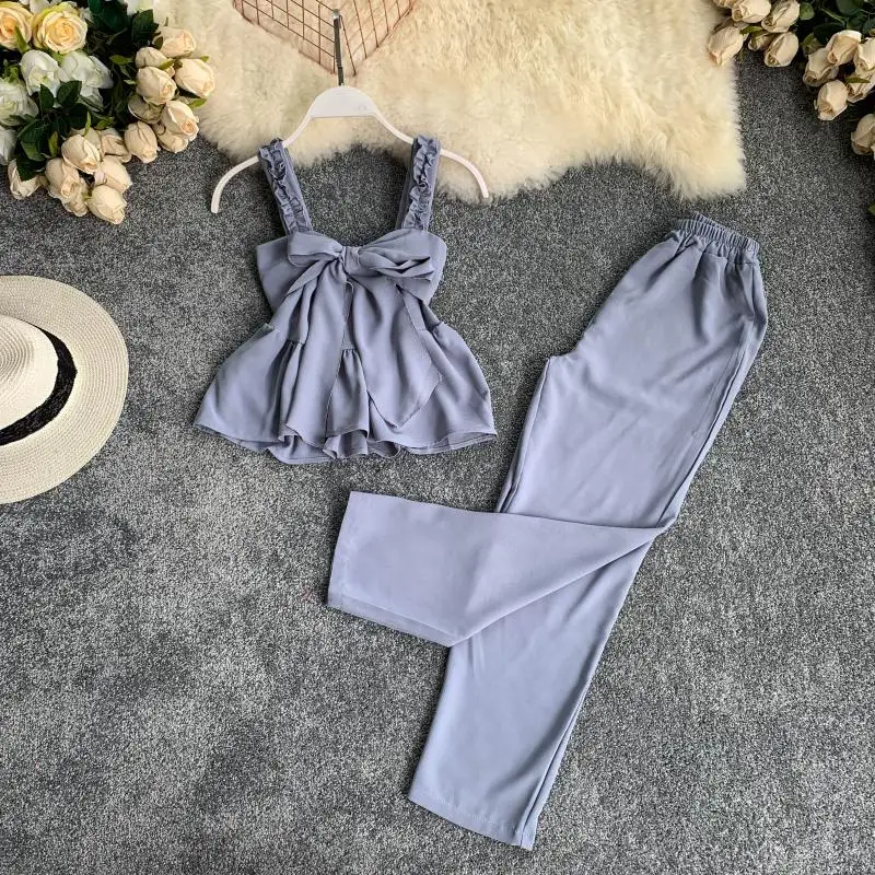 Женский топ без рукавов ALPHALMODA повседневный однотонный эластичный Топ с бантом +