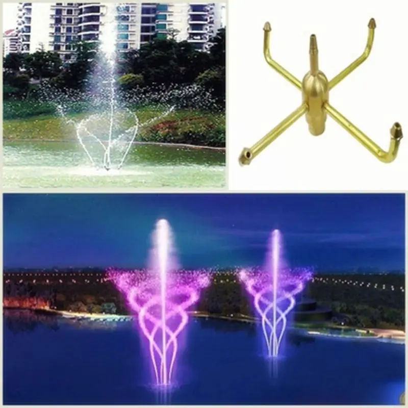 2020BrassRotatingGardenFountainNozzleAutomaticRotationCourtyard