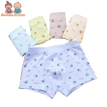 5 шт./лот детская хлопковая Нижнее Бельё для девочек мальчика печати Нижнее Бельё для девочек мультфильм милый боксер tnm0113