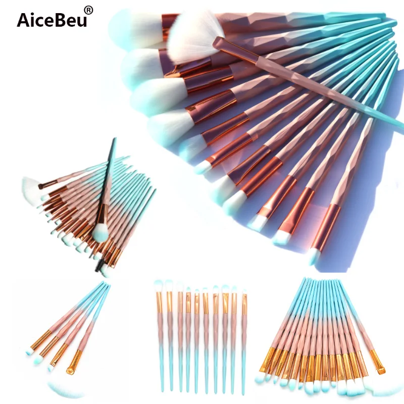 

AiceBeu 4-20Pcs Diamond Makeup Brushes Set Powder Foundation Blush Blending Eye shadow Lip Cosmetic Beauty Make Up Brush Tool