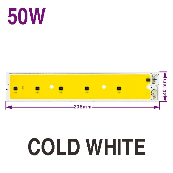 Светодиодный чип COB полный спектр 50 Вт AC220V умная ИС(интеграционная схема) холодный белый светодиодный светильник бисер светодиодный чип для DIY светодиодный прожектор, Точечный светильник завода светать - Испускаемый цвет: Cold White