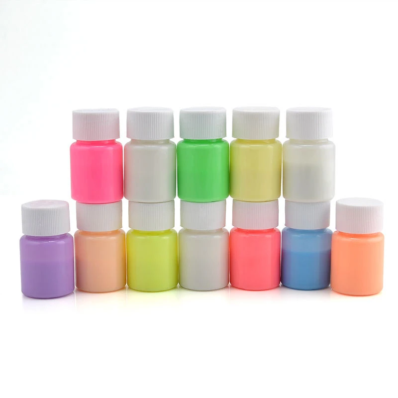 

New 12 Colors Neon Fluorescent Body Paint Grow In The Dark Face Painting Luminous Acrylic Paints Art for Halloween Party Make Up