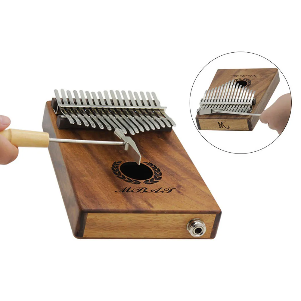 

Kalimba Thumb Piano Tuning Hammer Mbira Metal Tuning Hammer with Maple Wood Handle