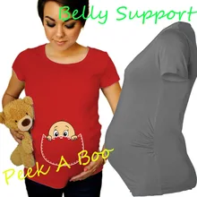 European American Plus Size Creative Women Apparel Funny Baby Printed Cotton Pregnant font b Maternity b