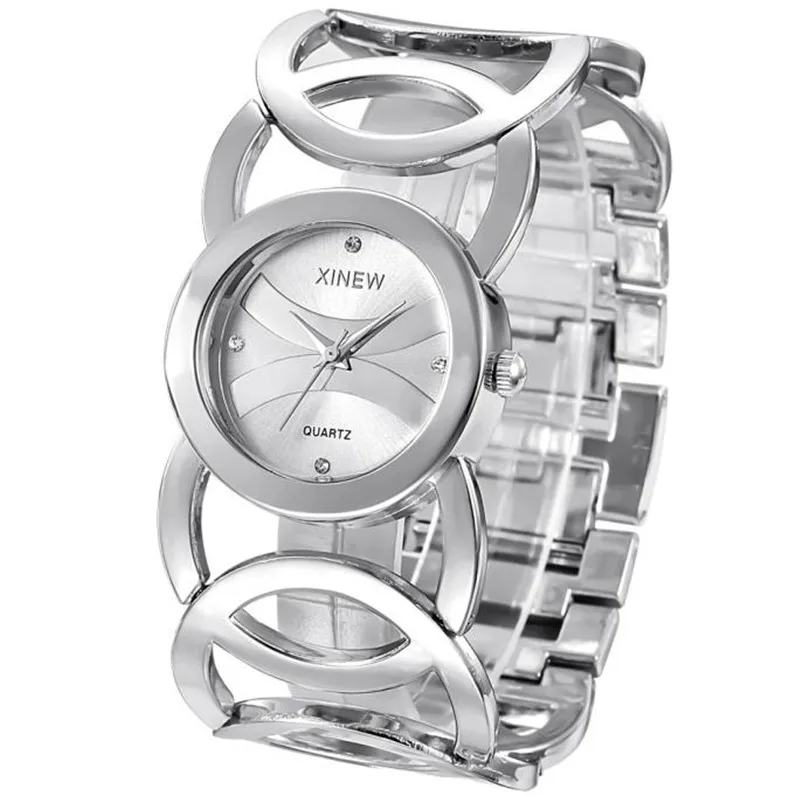

HOT XINEW Women's Fashion Watch Waterproof Luxury Stainless Steel Band Analog Quartz Wrist Watch Best Gift Relogio Feminino