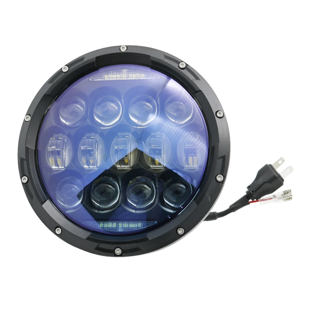 New Design For Land Rover 7 Inch Projector Daymaker Headlights Set with DRLAmber Turn Signal for Jeep Wrangler 97-2017 JK TJ LJ (38)