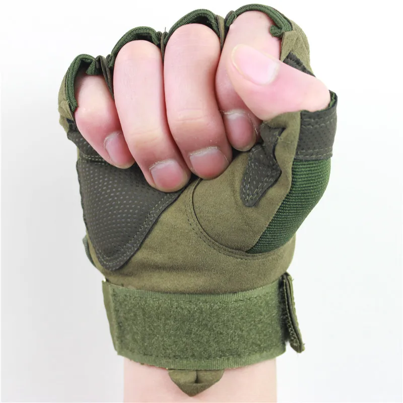 Армейские тактические перчатки военный спецназ открытый половина guantes тренажерный зал боевые Нескользящие порезостойкие Резиновые Перчатки для фитнеса