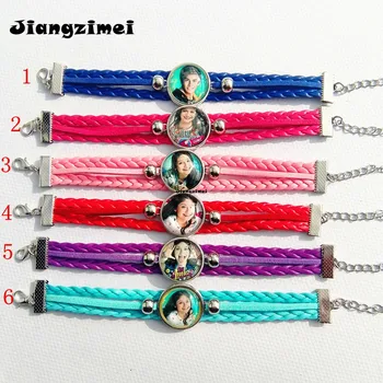 

24pcs/lot Super pop singer Soy Luna Elenco de Soy Luna silver Bracelets I'm moon glass hand chain bangle wholesale